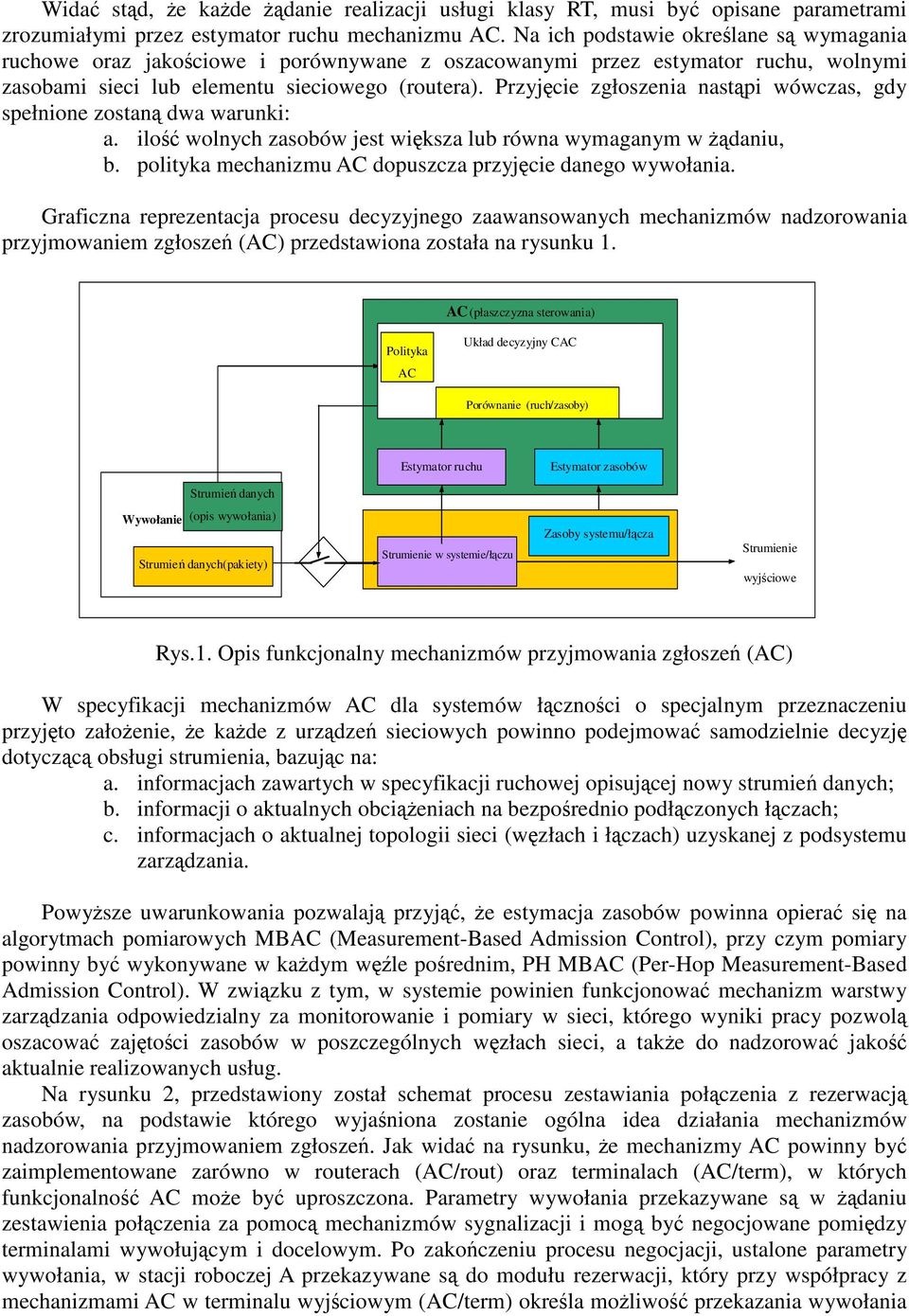 Przyjęcie zgłoszenia nastąpi wówczas, gdy spełnione zostaną dwa warunki: a. ilość wolnych zasobów jest większa lub równa wymaganym w żądaniu, b.