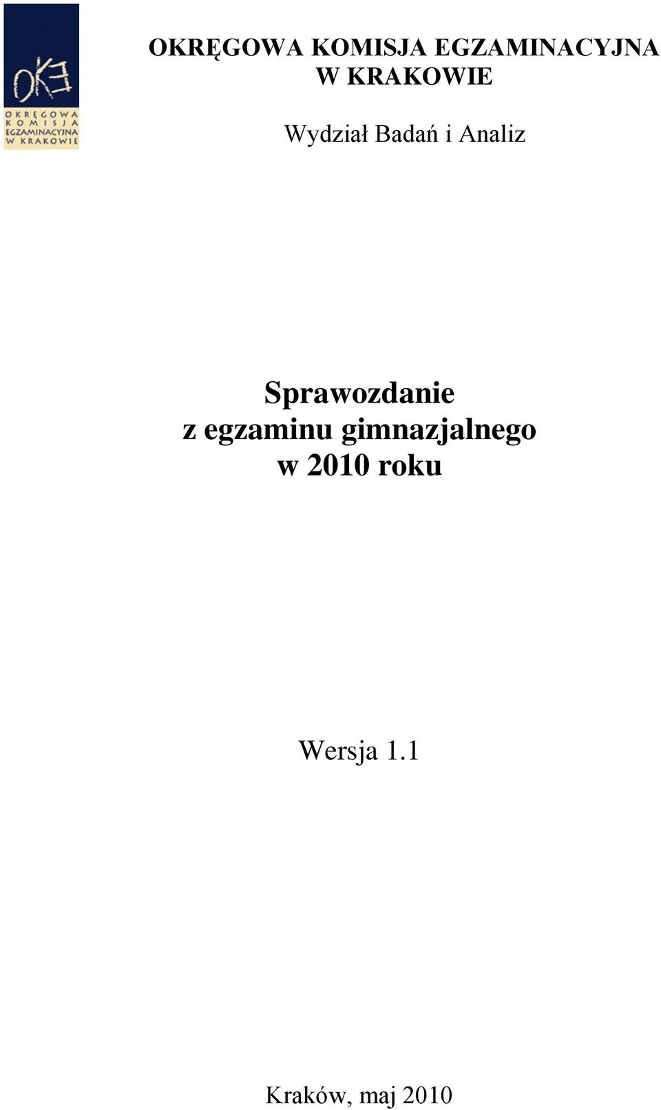 Sprawozdanie z egzaminu