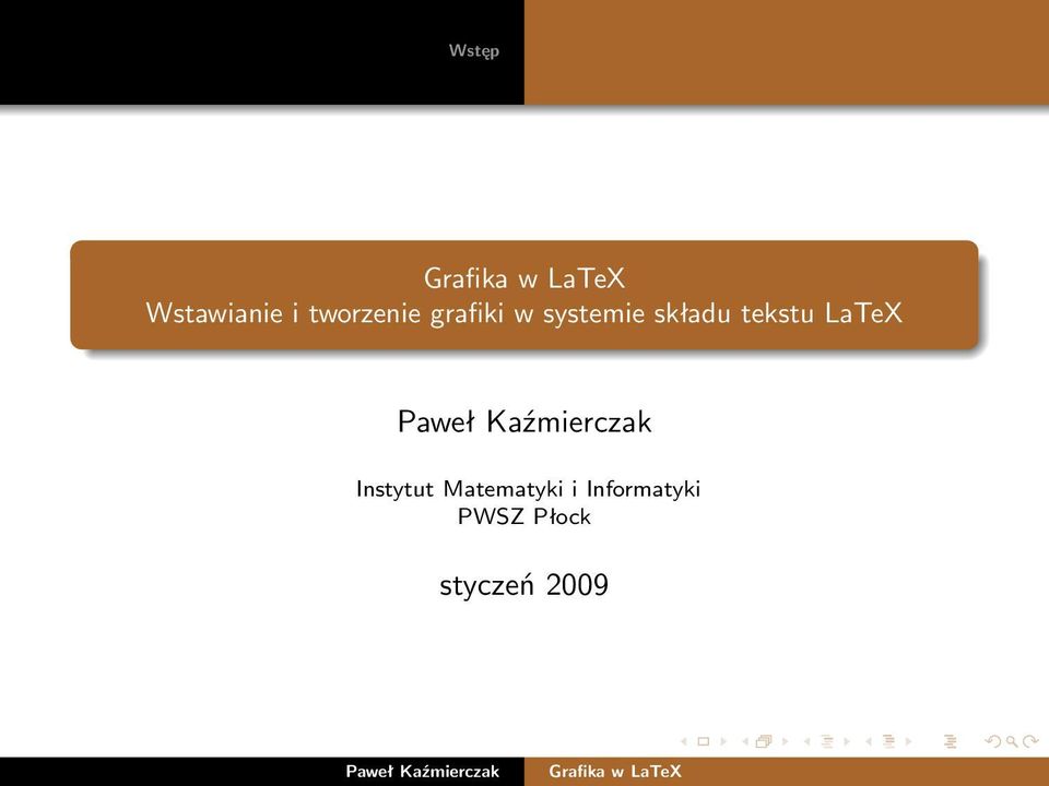 tekstu LaTeX Instytut