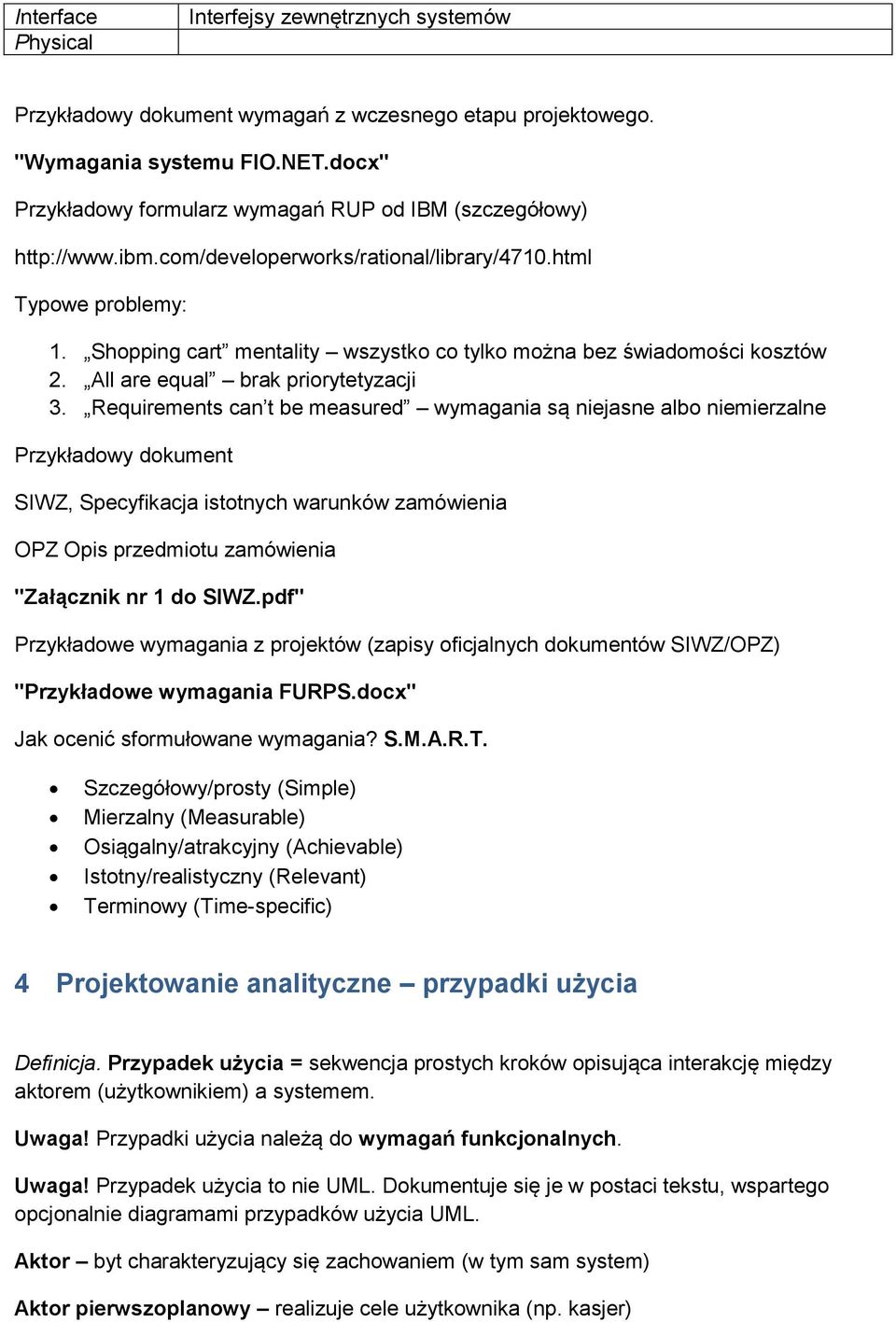 Shopping cart mentality wszystko co tylko można bez świadomości kosztów 2. All are equal brak priorytetyzacji 3.