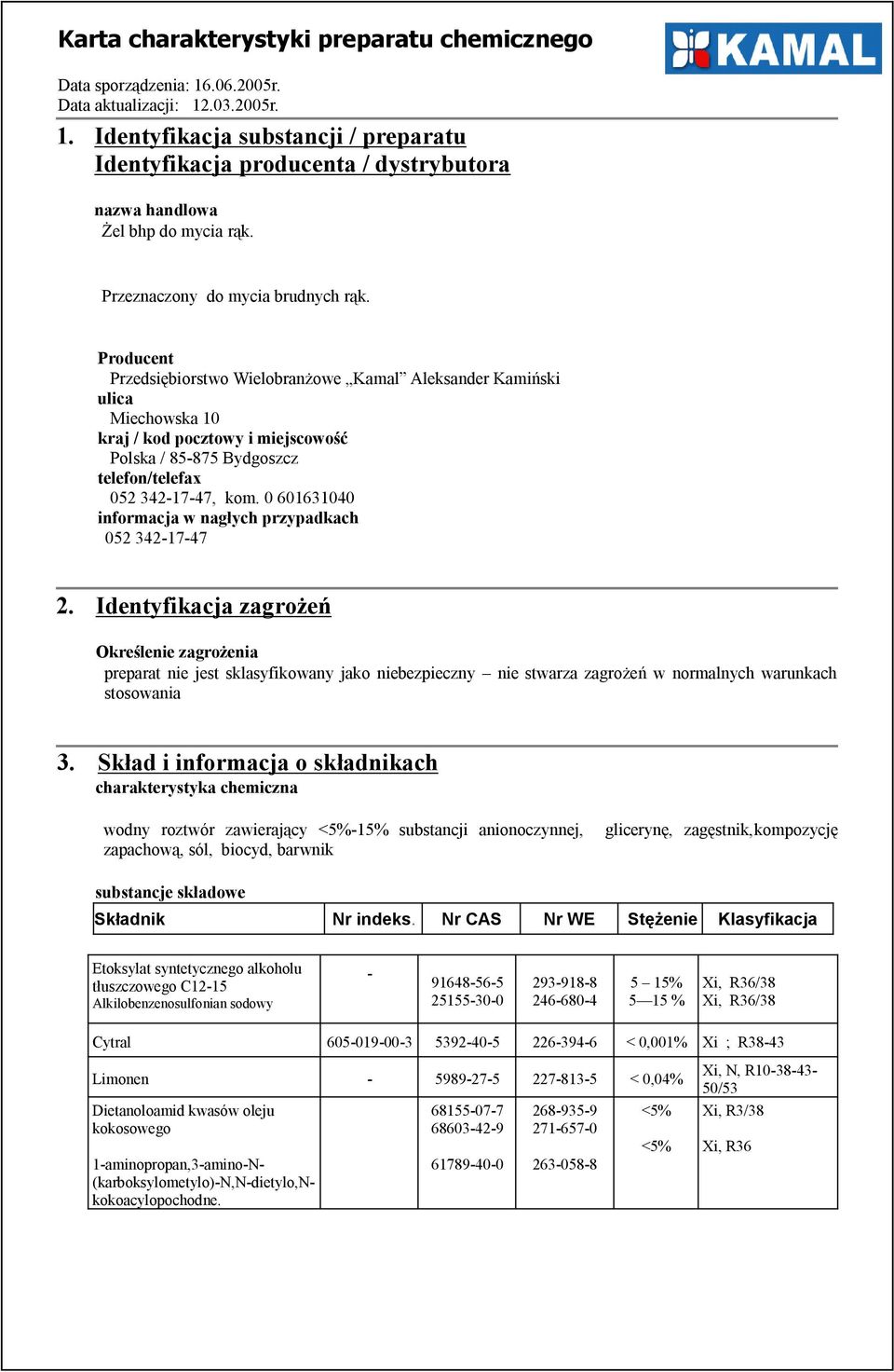 0 601631040 informacja w nagłych przypadkach 052 342-17-47 2.