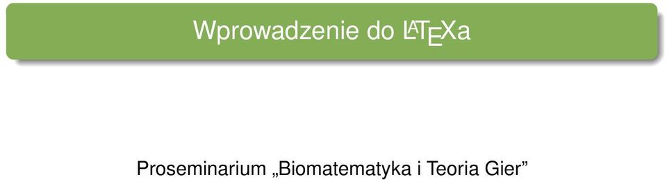 Proseminarium