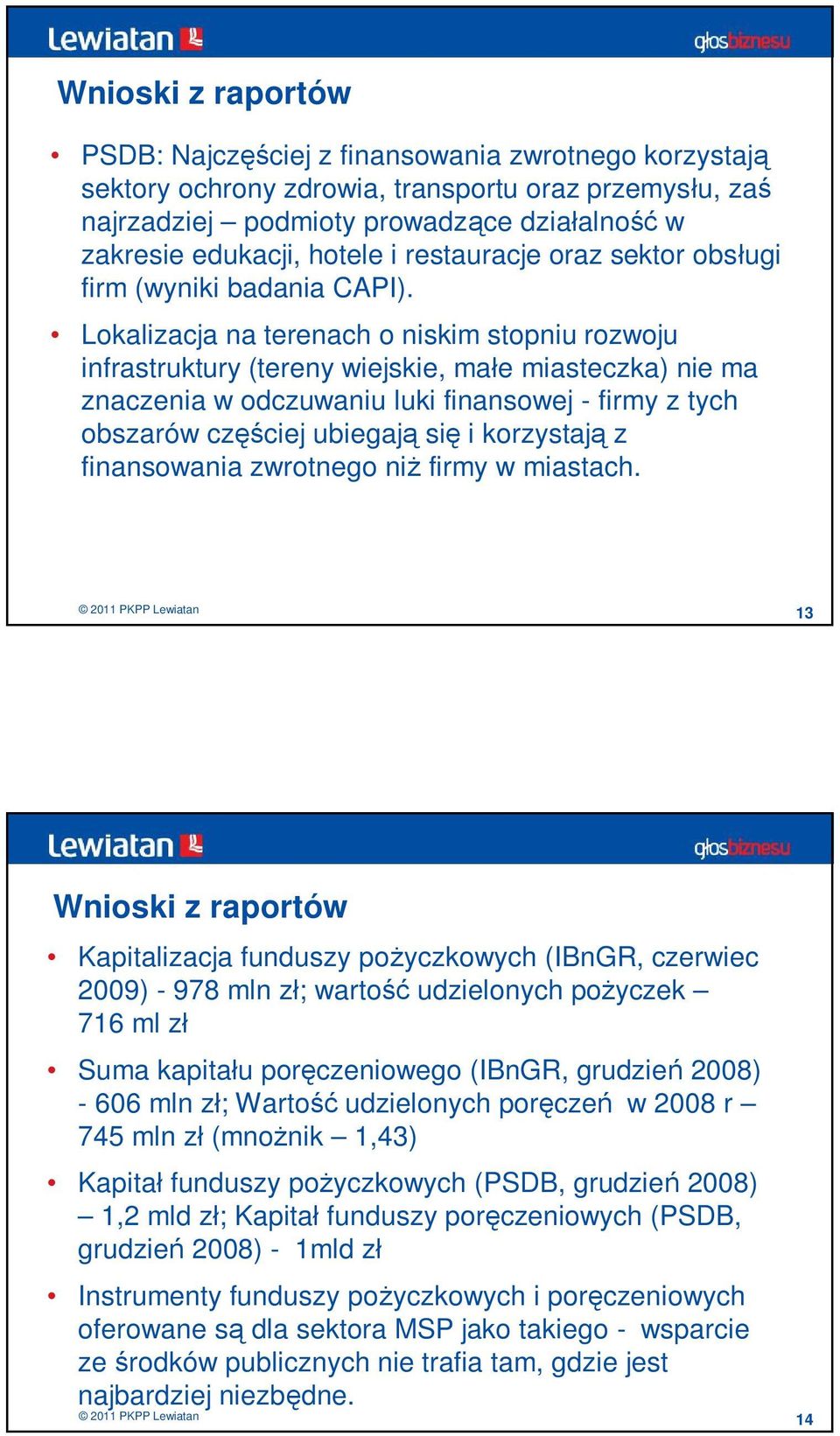 Lokalizacja na terenach o niskim stopniu rozwoju infrastruktury (tereny wiejskie, małe miasteczka) nie ma znaczenia w odczuwaniu luki finansowej - firmy z tych obszarów częściej ubiegają się i