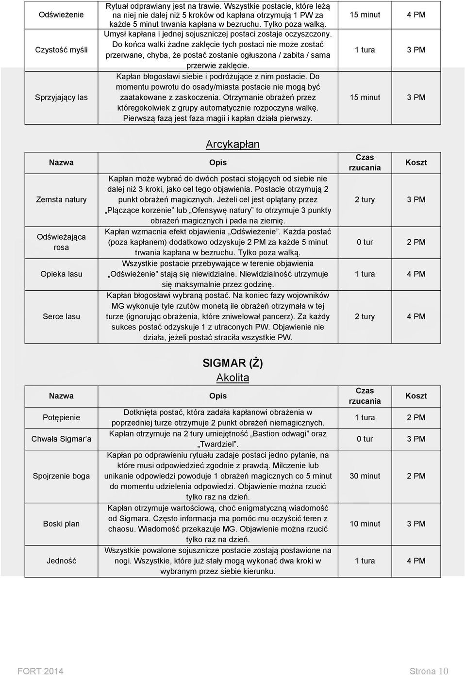 Umysł kapłana i jednej sojuszniczej postaci zostaje oczyszczony.