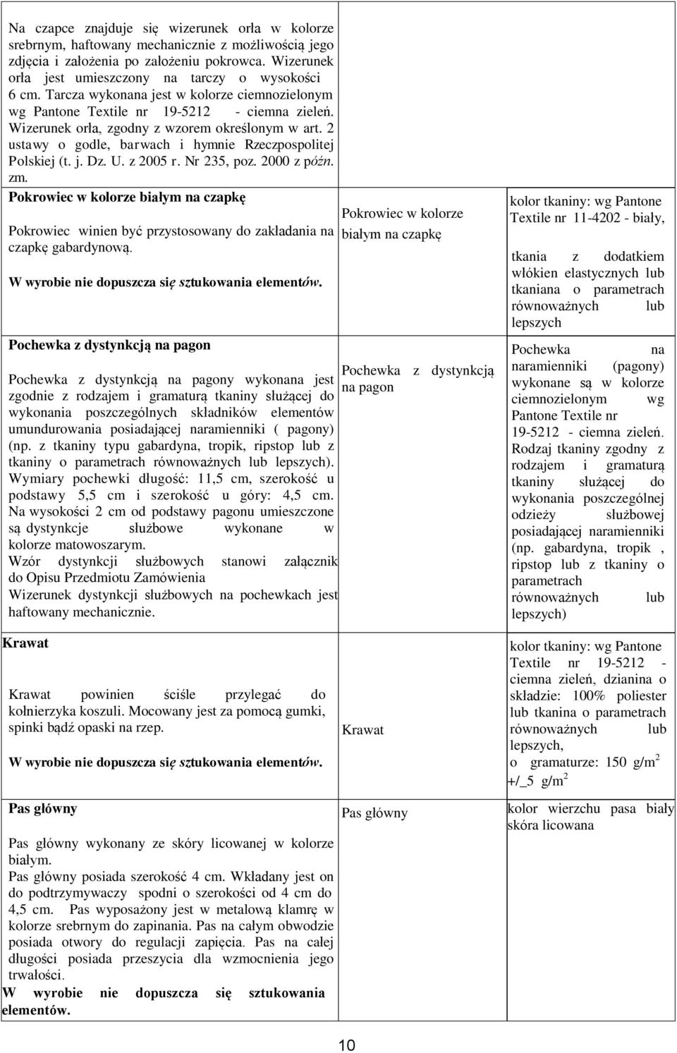Wizerunek orła, zgodny z wzorem określonym w art. 2 ustawy o godle, barwach i hymnie Rzeczpospolitej Polskiej (t. j. Dz. U. z 2005 r. Nr 235, poz. 2000 z późn. zm.