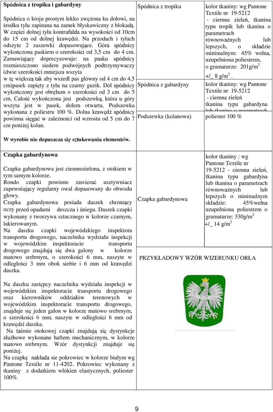 Góra spódnicy wykończona paskiem o szerokości od 3,5 cm do 4 cm.
