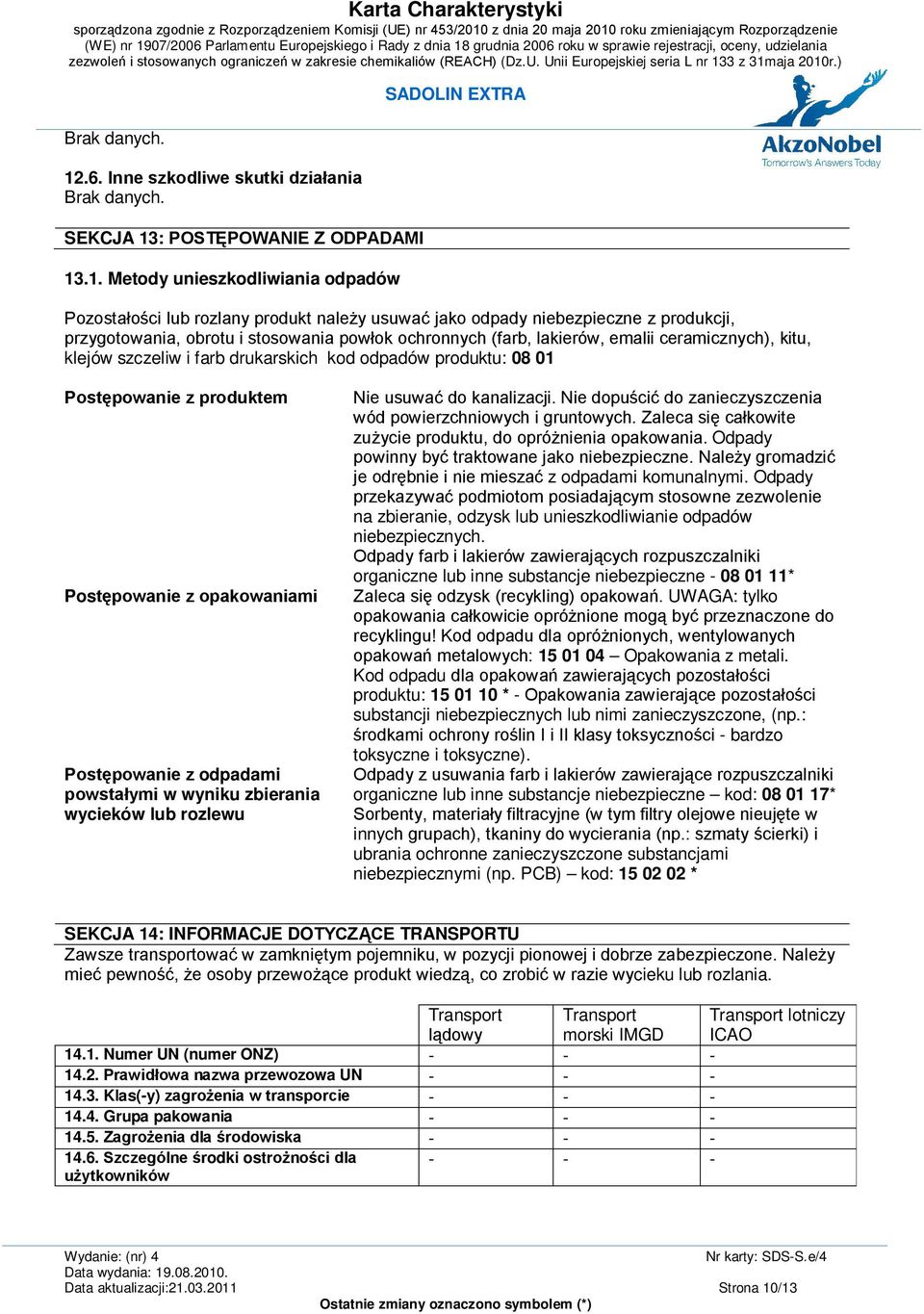: POSTĘPOWANIE Z ODPADAMI 13