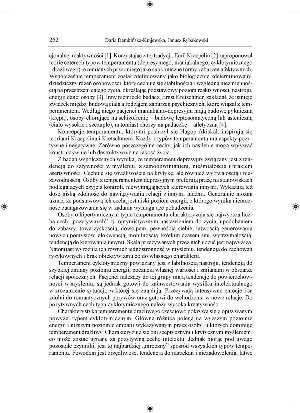 formy zaburzeń afektywnych.
