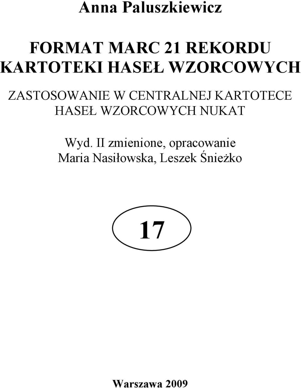 KARTOTECE HASEŁ WZORCOWYCH NUKAT Wyd.