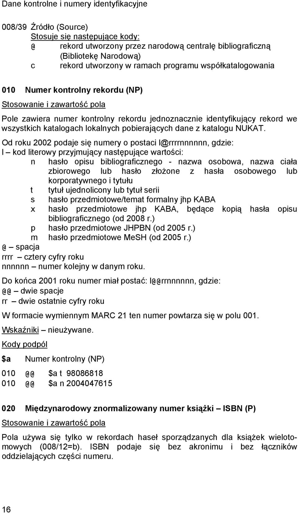 lokalnych pobierających dane z katalogu NUKAT.