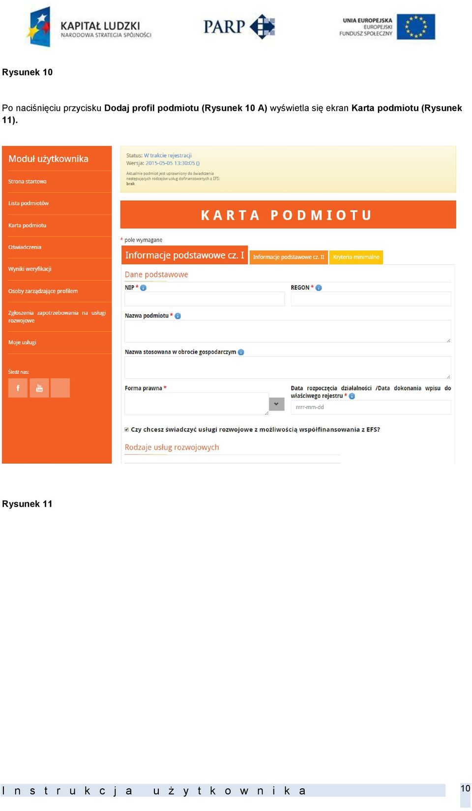 ekran Karta podmiotu (Rysunek 11).