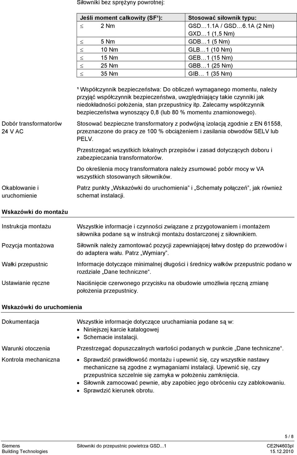 przyjąć współczynnik bezpieczeństwa, uwzględniający takie czynniki jak niedokładności położenia, stan przepustnicy itp.