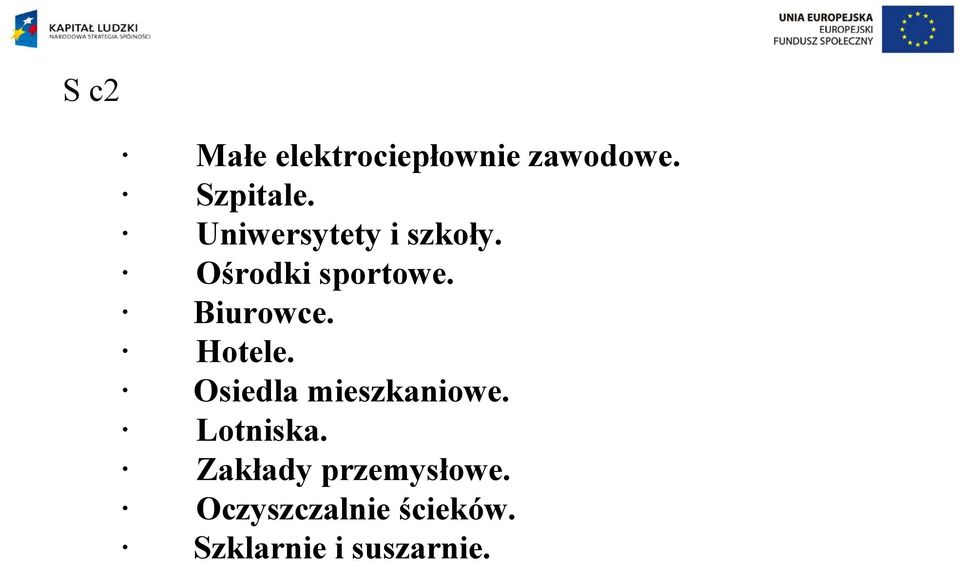 Hotele. Osiedla mieszkaniowe. Lotniska.