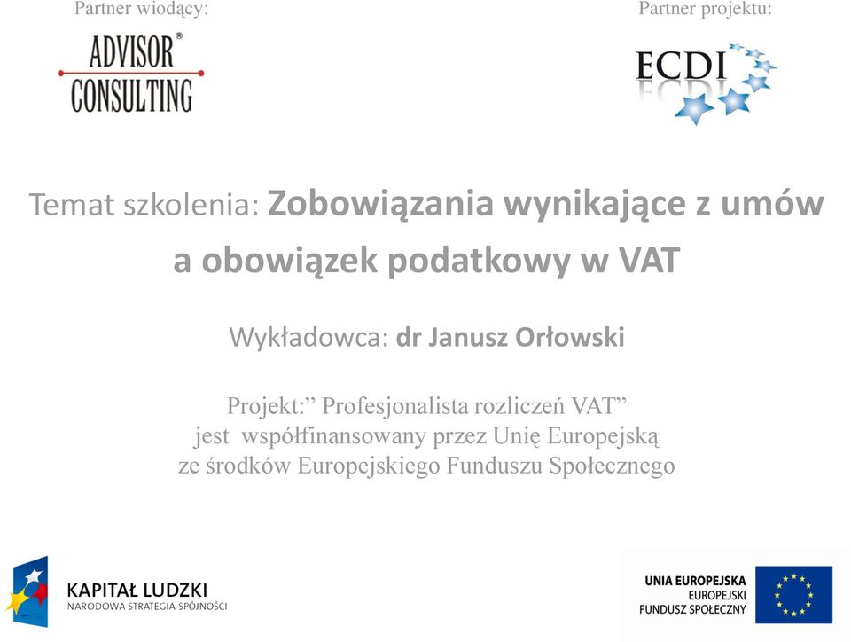 Projekt: Profesjonalista rozliczeń VAT jest