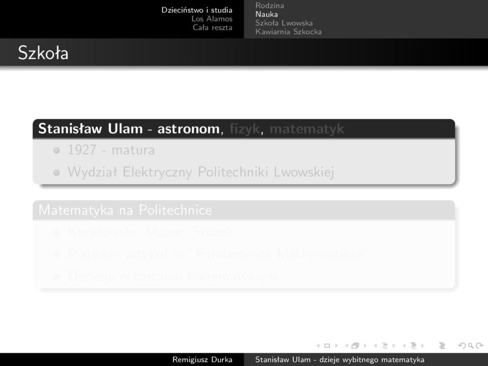 Politechniki Lwowskiej Matematyka na Politechnice Kuratowski, Mazur,