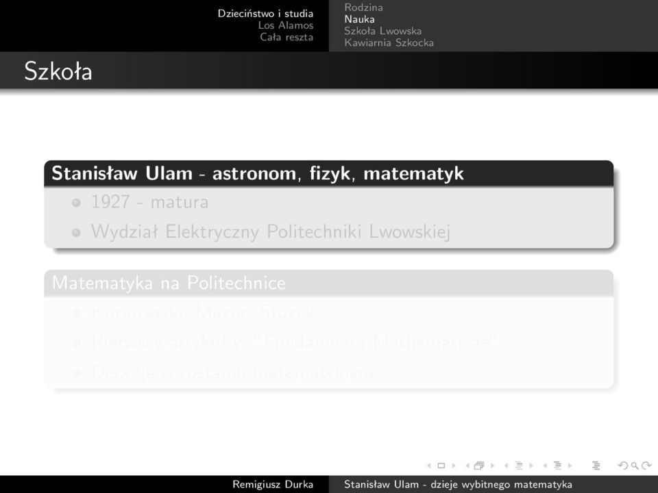 Politechniki Lwowskiej Matematyka na Politechnice Kuratowski, Mazur,