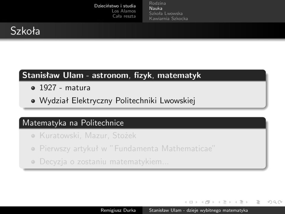 Politechniki Lwowskiej Matematyka na Politechnice Kuratowski, Mazur,