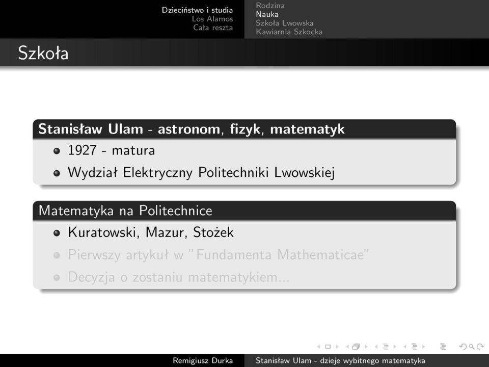 Politechniki Lwowskiej Matematyka na Politechnice Kuratowski, Mazur,