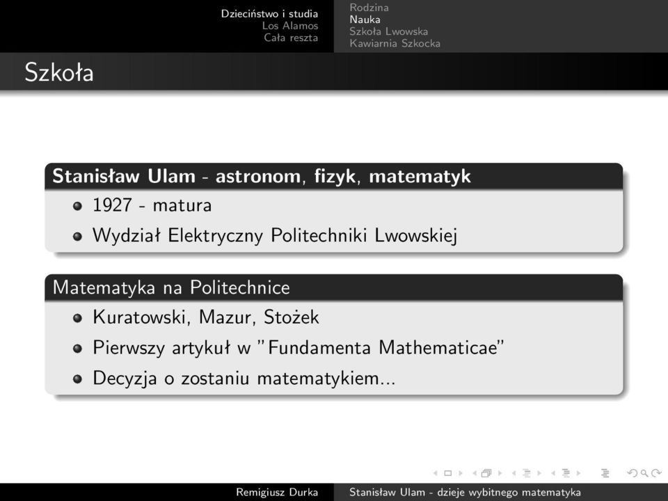 Politechniki Lwowskiej Matematyka na Politechnice Kuratowski, Mazur,