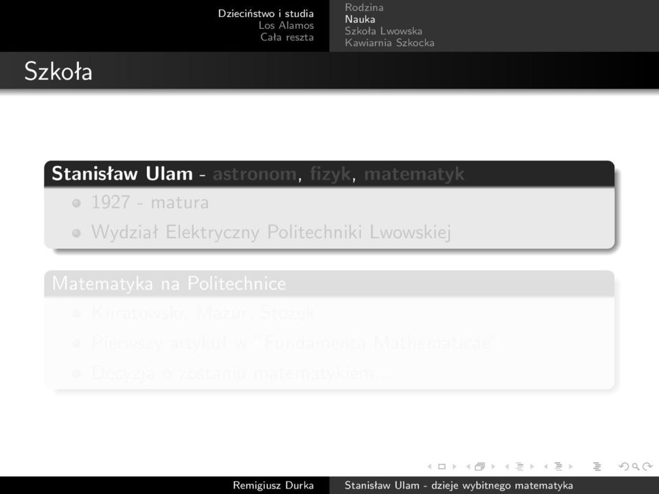 Politechniki Lwowskiej Matematyka na Politechnice Kuratowski, Mazur,