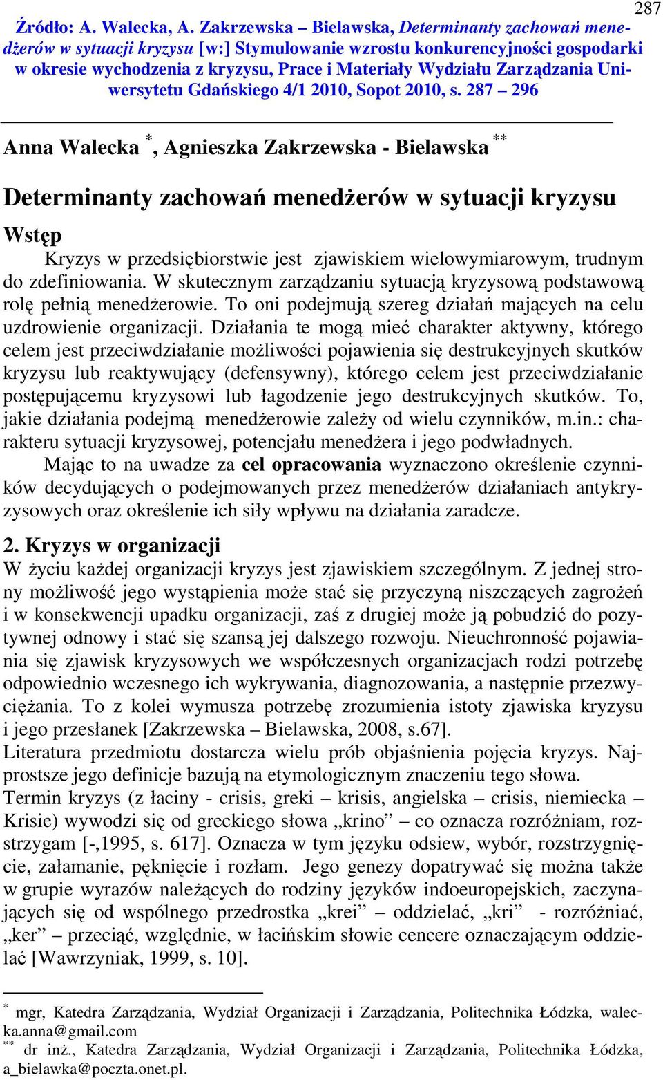 Uniwersytetu Gdańskiego 4/1 2010, Sopot 2010, s.