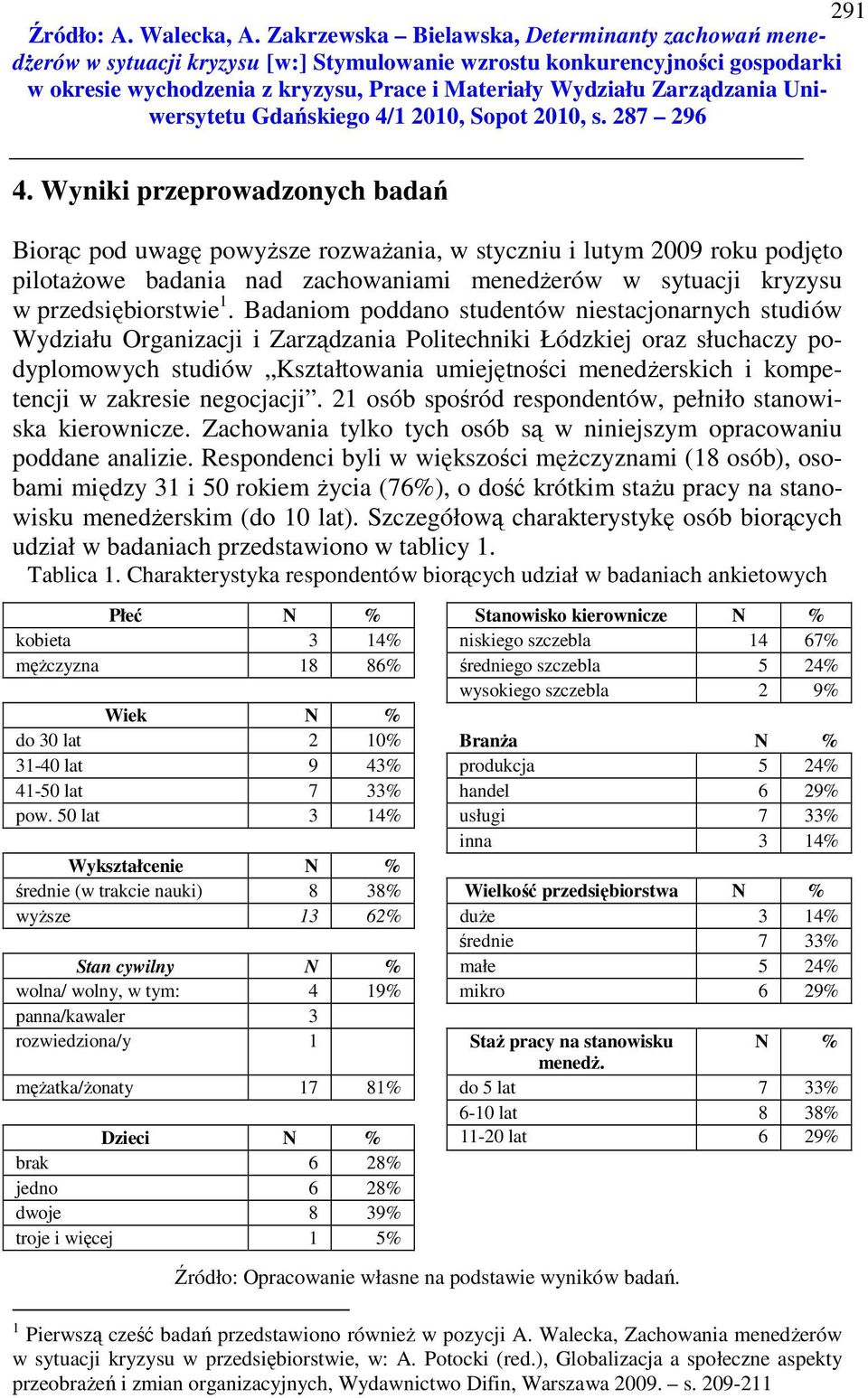 Uniwersytetu Gdańskiego 4/1 2010, Sopot 2010, s. 287 296 4.