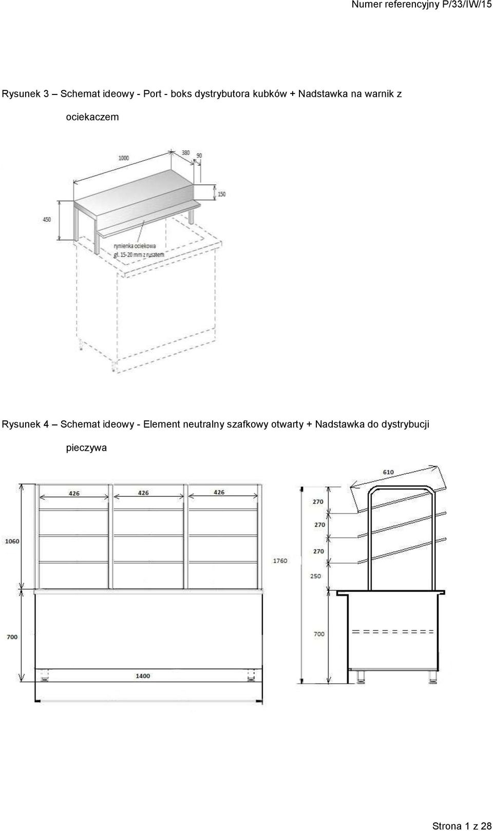 Schemat ideowy - Element neutralny szafkowy otwarty