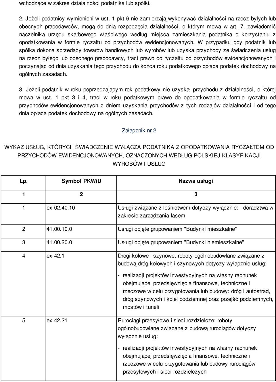 7, zawiadomić naczelnika urzędu skarbowego właściwego według miejsca zamieszkania podatnika o korzystaniu z opodatkowania w formie ryczałtu od przychodów ewidencjonowanych.