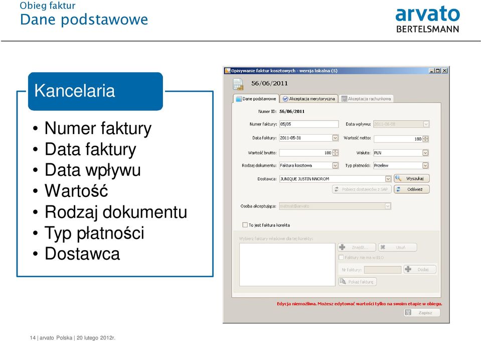 Wartość Rodzaj dokumentu Typ