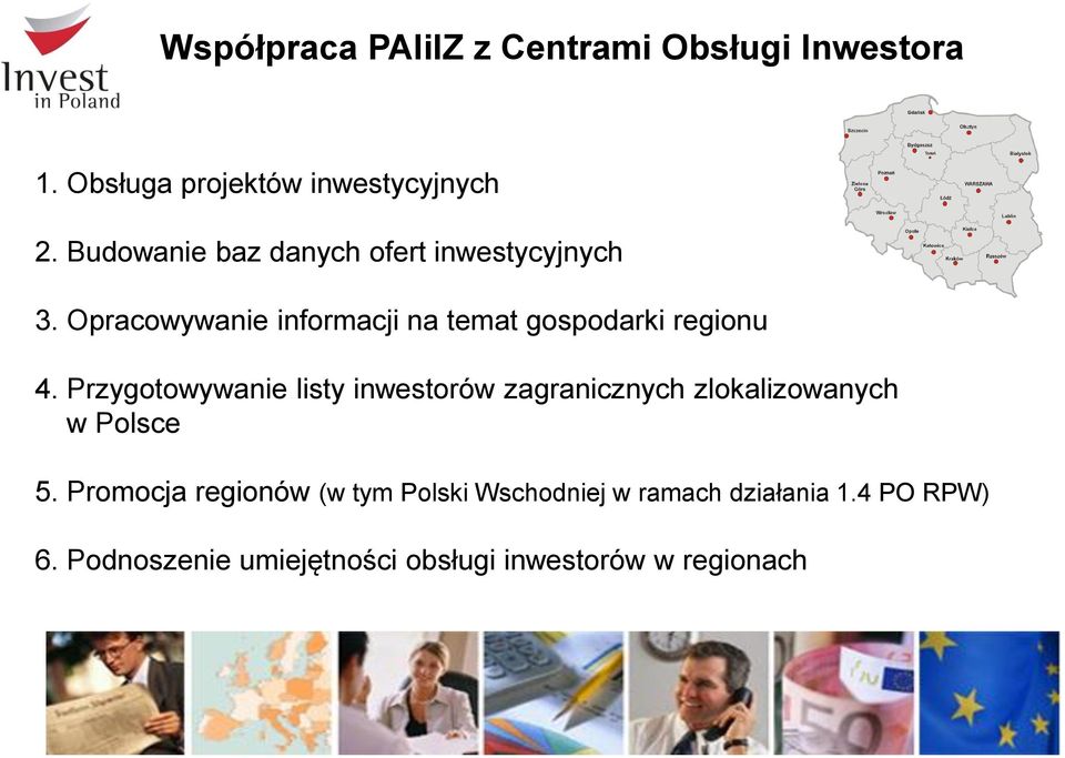 Opracowywanie informacji na temat gospodarki regionu 4.