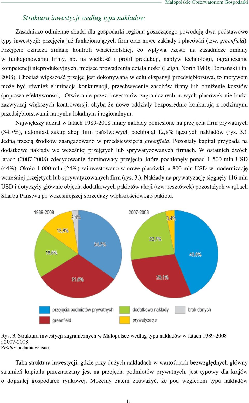 na wielkość i profil produkcji, napływ technologii, ograniczanie kompetencji nieprodukcyjnych, miejsce prowadzenia działalności (Leigh, North 1980; Domański i in. 2008).