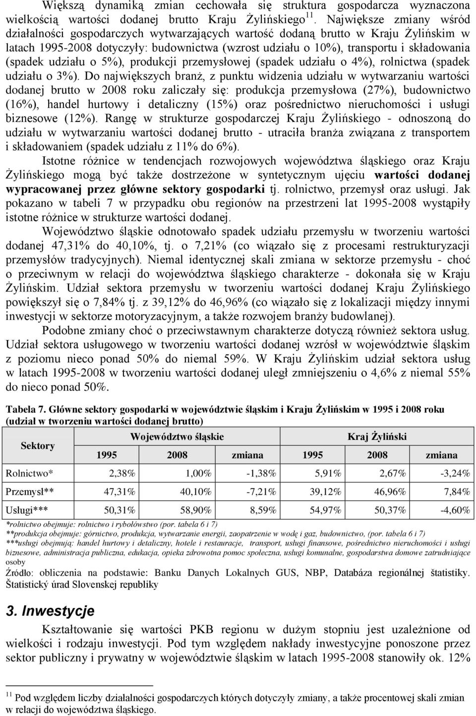 (spadek udziału o 5%), produkcji przemysłowej (spadek udziału o 4%), rolnictwa (spadek udziału o 3%).