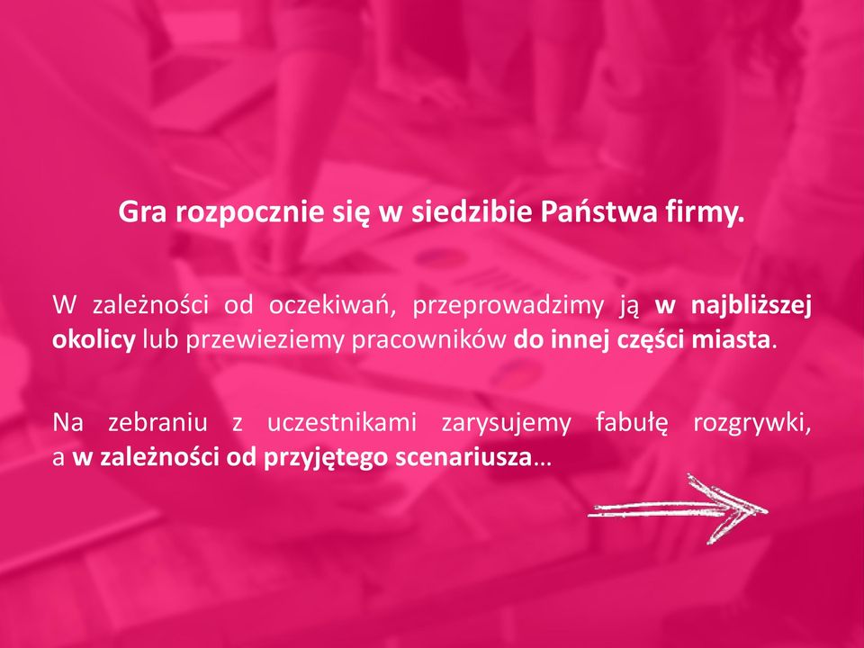 okolicy lub przewieziemy pracowników do innej części miasta.