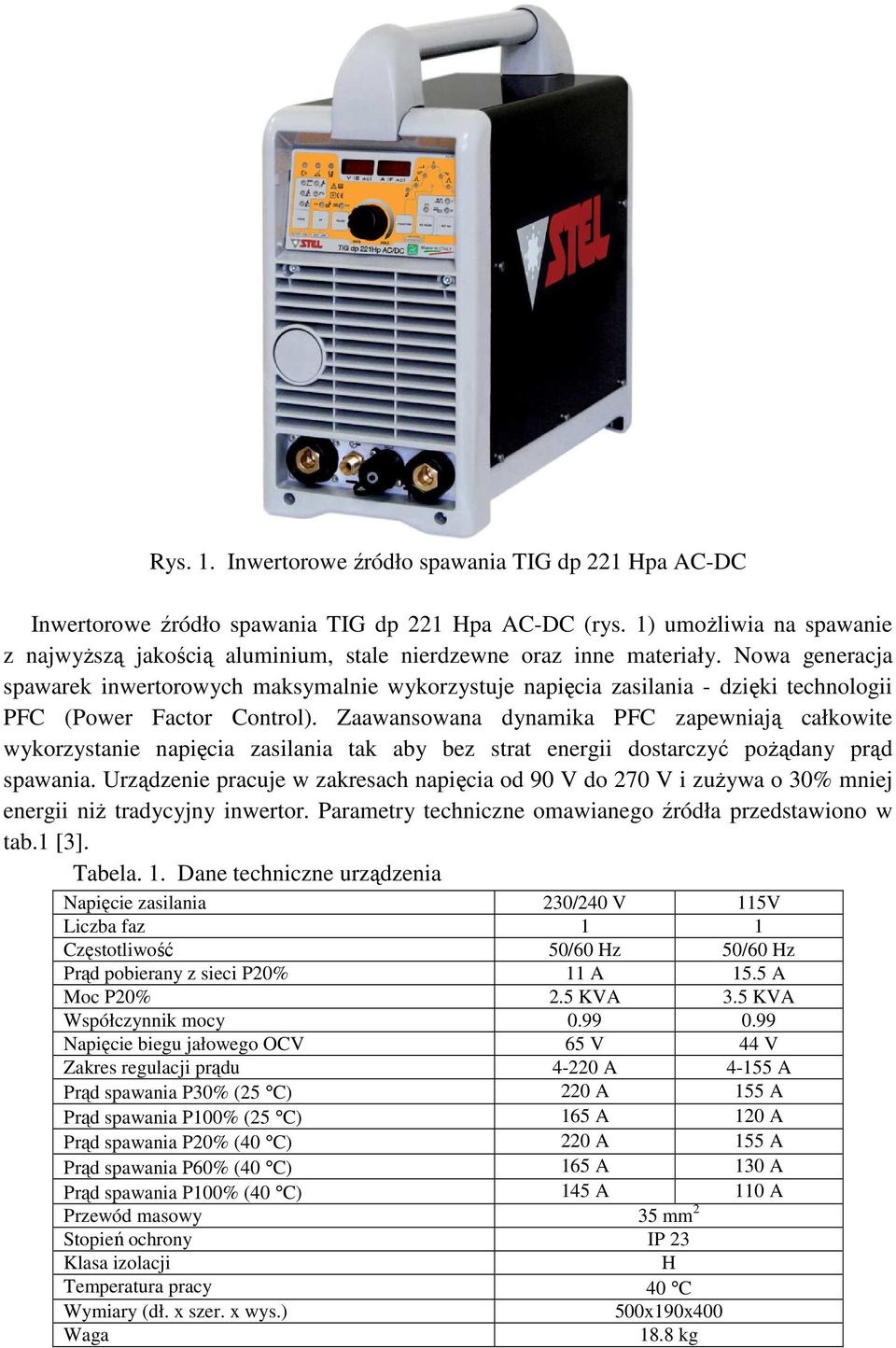 Nowa generacja spawarek inwertorowych maksymalnie wykorzystuje napięcia zasilania - dzięki technologii PFC (Power Factor Control).