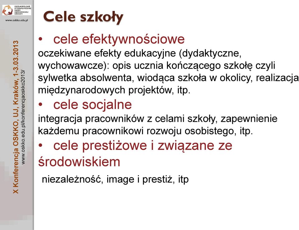 międzynarodowych projektów, itp.