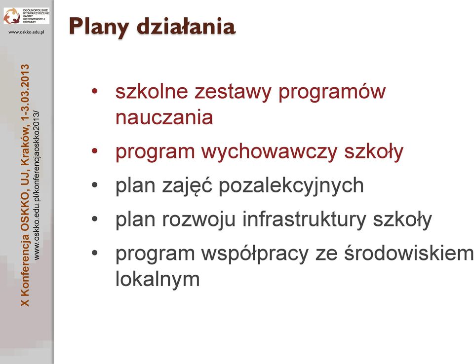 szkoły plan zajęć pozalekcyjnych plan rozwoju