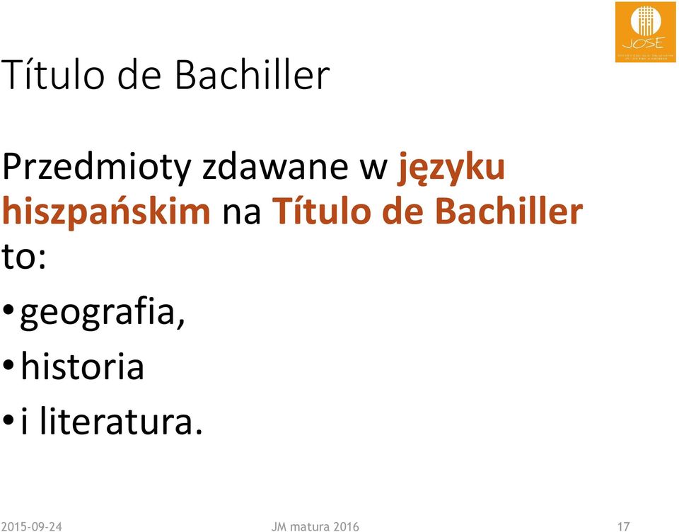 Título de Bachiller to: geografia,