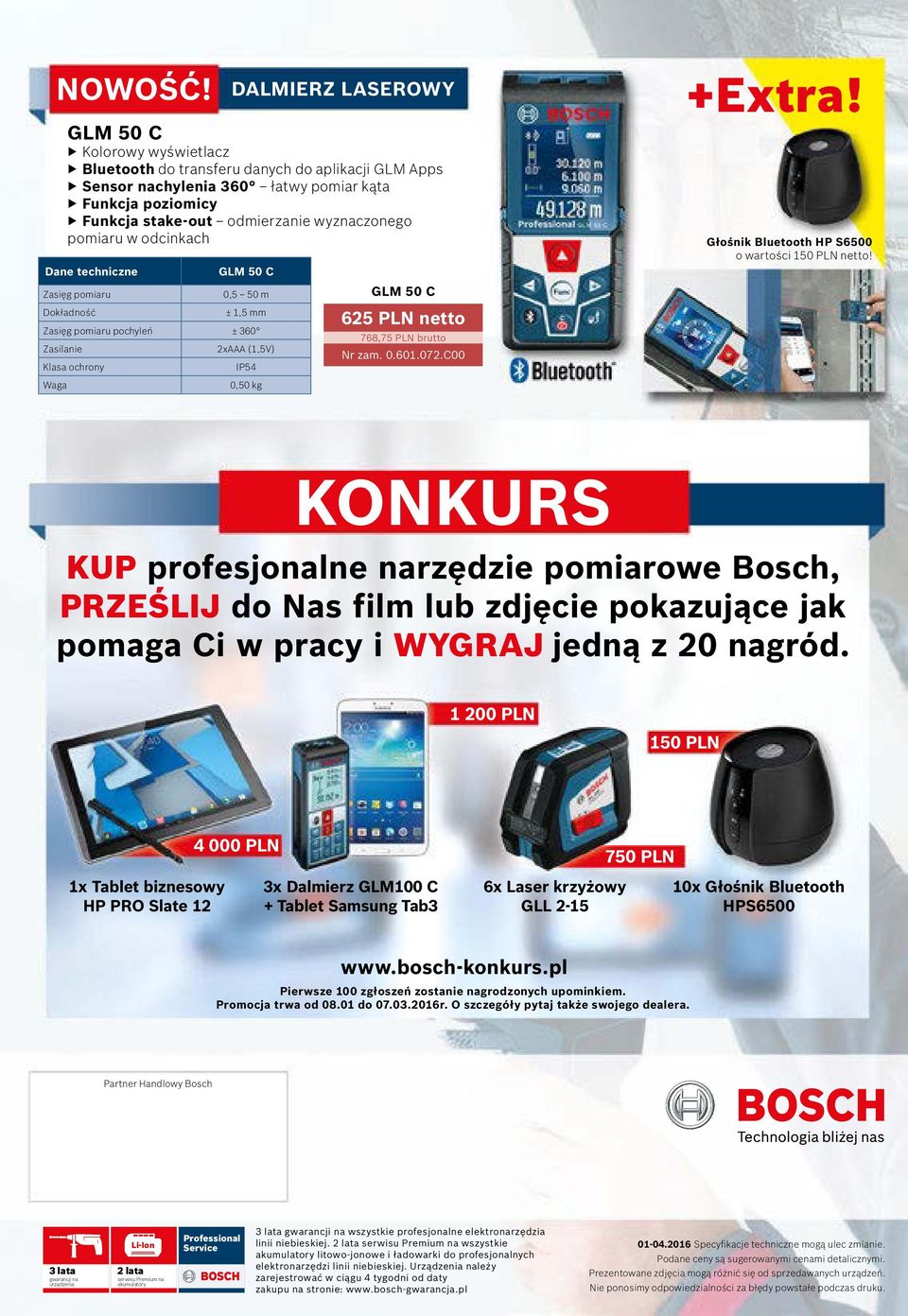 PLN netto 768,75 PLN brutto Nr zam. 0.601.072.C00 Głośnik Bluetooth HP S6500 o wartości 150 PLN netto!