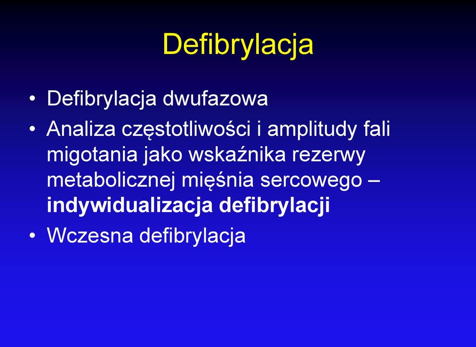 wskaźnika rezerwy metabolicznej mięśnia