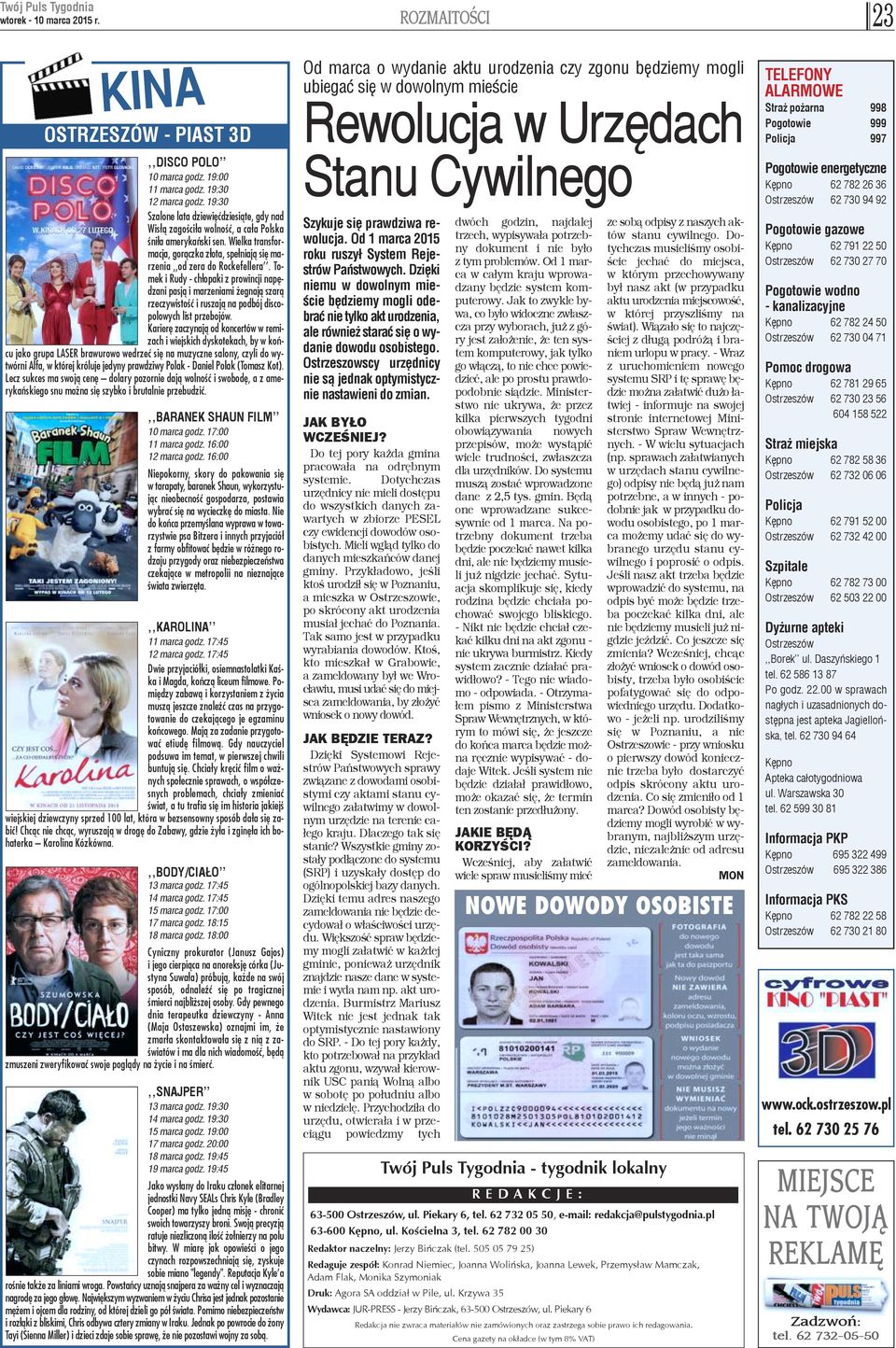 19:30 12 marca godz. 19:30 Szalone lata dziewiêædziesi¹te, gdy nad Wis³¹ zagoœci³a wolnoœæ, a ca³a Polska œni³a amerykañski sen.