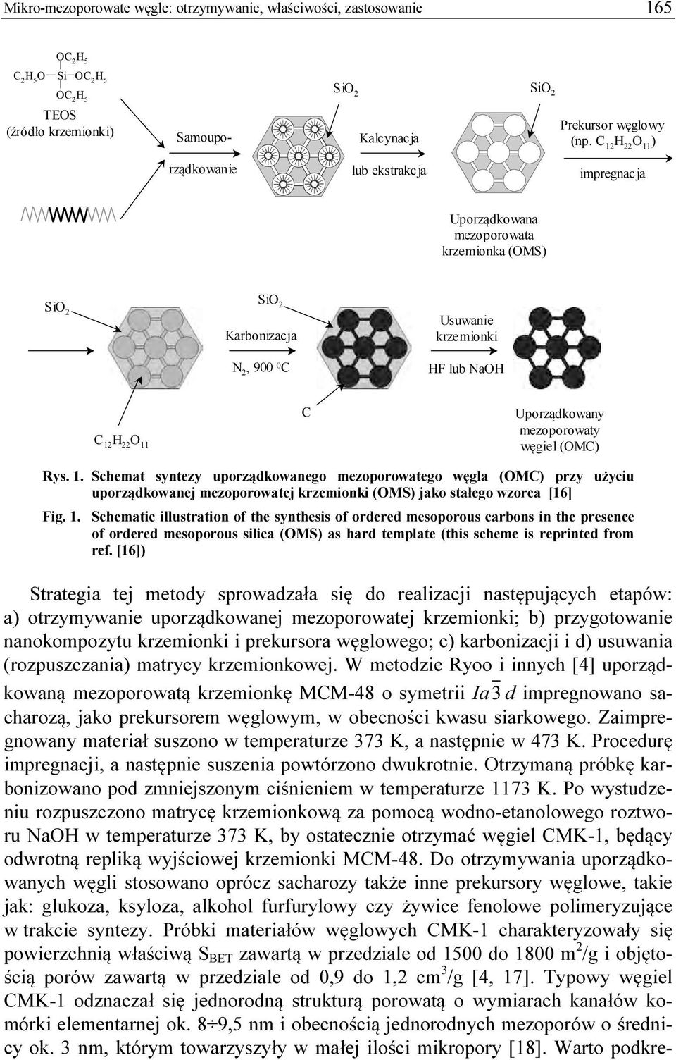 mezoporowaty węgiel (OMC) Rys. 1.