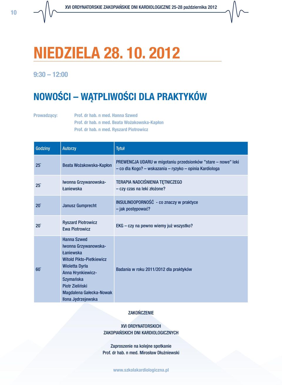 wskazania ryzyko opinia Kardiologa 25` Iwonna Grzywanowska- Łaniewska TERAPIA NADCIŚNIENIA TĘTNICZEGO czy czas na leki złożone?