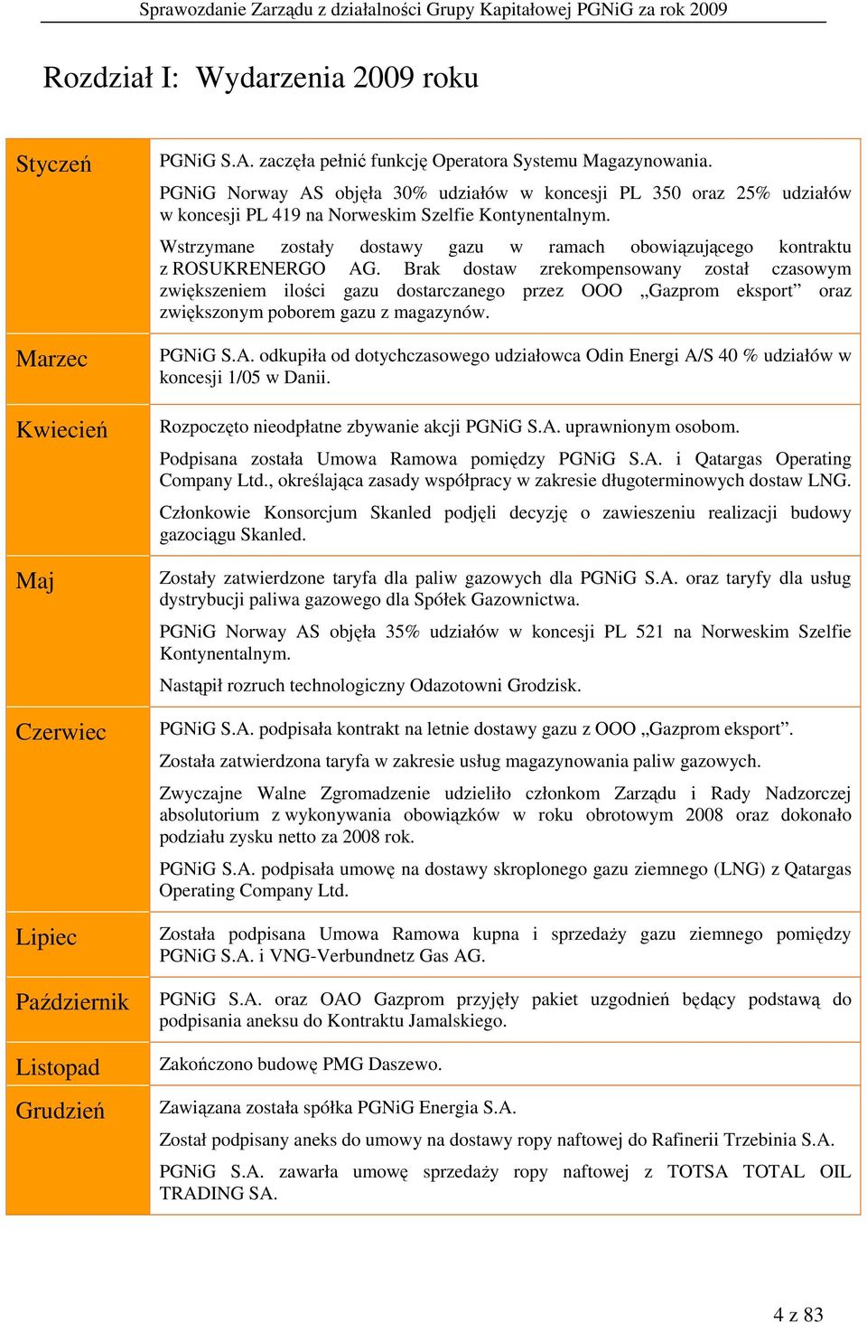 Wstrzymane zostały dostawy gazu w ramach obowiązującego kontraktu z ROSUKRENERGO AG.