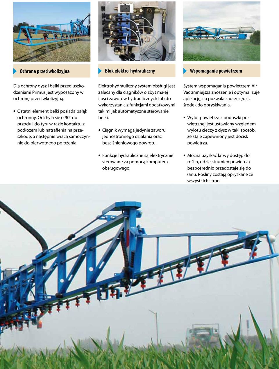 Elektrohydrauliczny system obsługi jest zalecany dla ciągników o zbyt małej ilości zaworów hydraulicznych lub do wykorzystania z funkcjami dodatkowymi takimi jak automatyczne sterowanie belki.