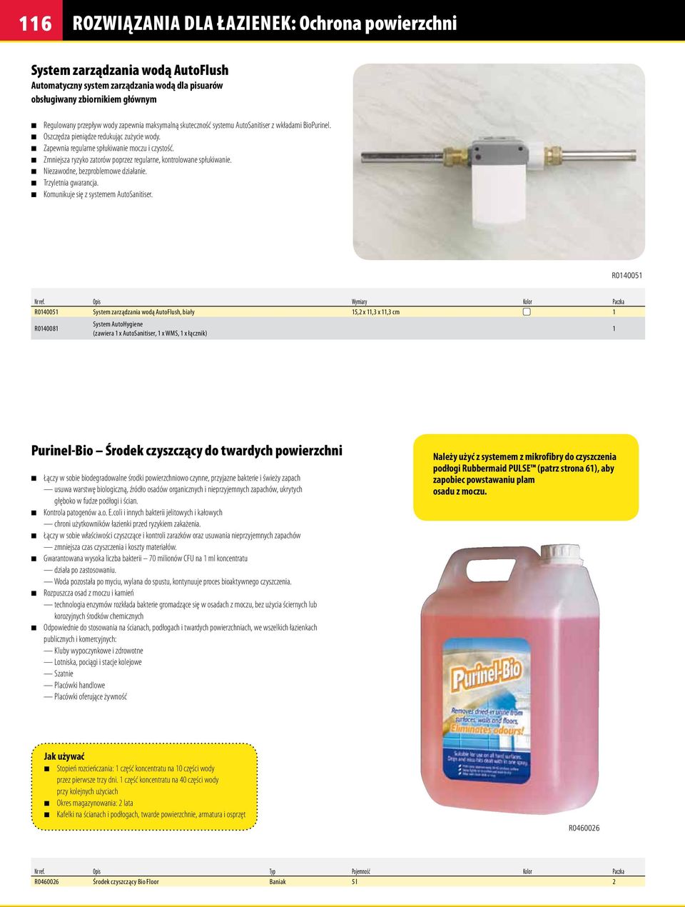 Zmniejsza ryzyko zatorów poprzez regularne, kontrolowane spłukiwanie. Niezawodne, bezproblemowe działanie. Trzyletnia gwarancja. Komunikuje się z systemem AutoSanitiser. R0140051 Nr ref.