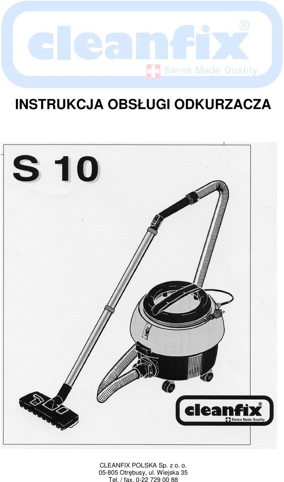 INSTRUKCJA OBSŁUGI ODKURZACZA - PDF Free Download