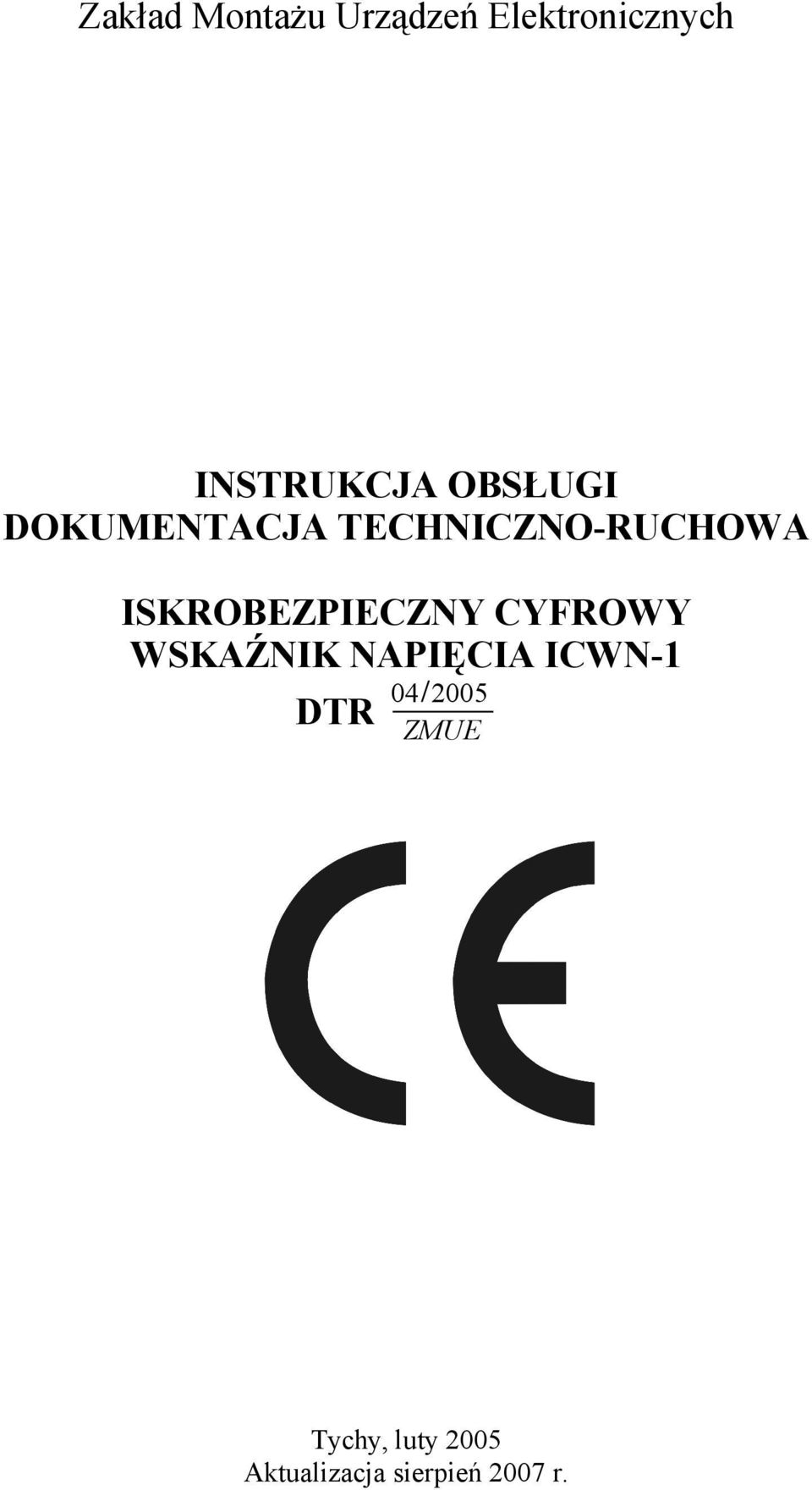 ISKROBEZPIECZNY CYFROWY WSKAŹNIK NAPIĘCIA ICWN-1