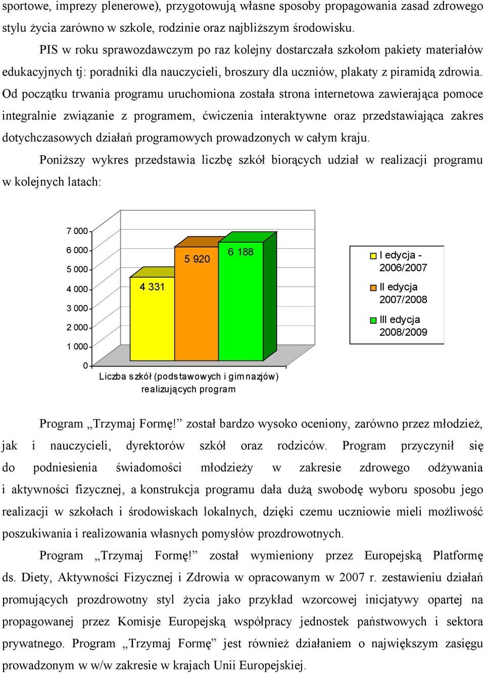 Od początku trwania programu uruchomiona została strona internetowa zawierająca pomoce integralnie związanie z programem, ćwiczenia interaktywne oraz przedstawiająca zakres dotychczasowych działań