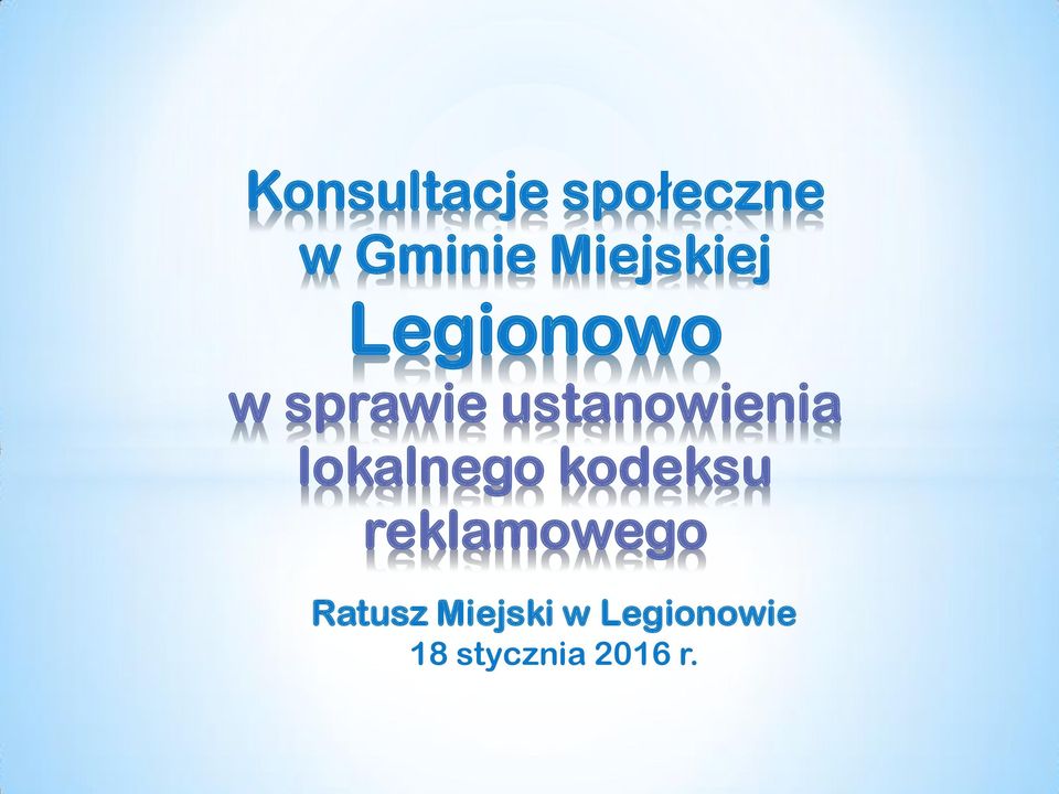 ustanowienia lokalnego kodeksu