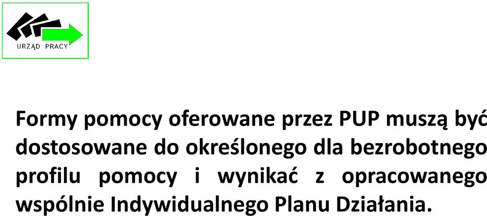 bezrobotnego profilu pomocy i wynikać z